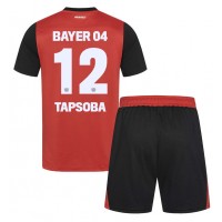 Dětský fotbalový dres Bayer Leverkusen Edmond Tapsoba #12 2024-25 Domácí Krátký Rukáv (+ trenýrky)